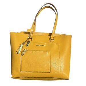 Steve Madden Yellow Faux Leather Tote Bag